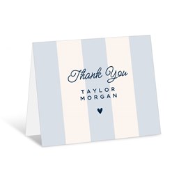 Sweet Stripes - Blue - Thank You Card