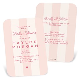 Sweet Stripes - Baby Shower Invitations