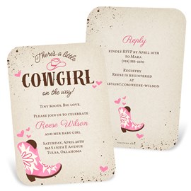 Little Cowgirl - Baby Shower Invitations