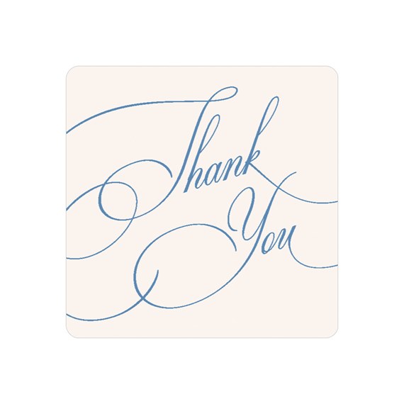 calligraphy envelope seal with thank you text