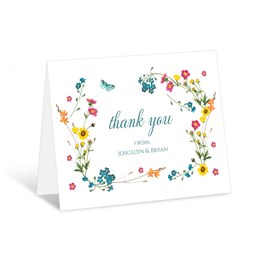 Whimsical Floral - Thank You Card