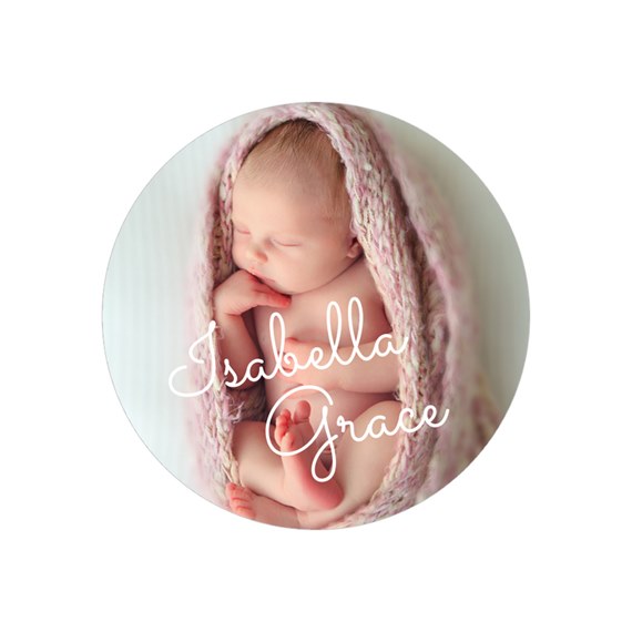 circular envelope seal with customizable text area