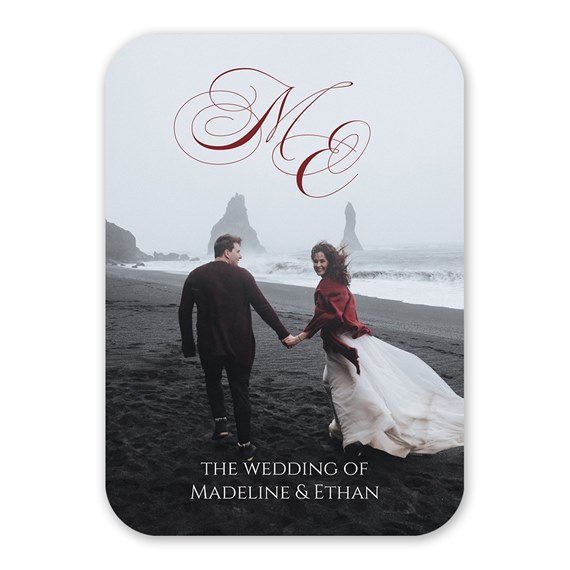 wedding invitation with photo placeholder