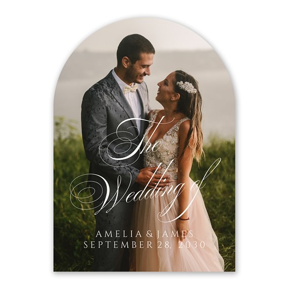 wedding invitation with photo placeholder