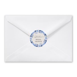 Vintage Blue Floral - Envelope Seals