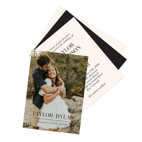 wedding invitation with photo placeholder