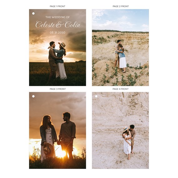 wedding invitation design with photo placeholders