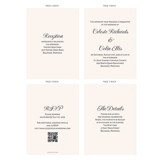 wedding invitation cards with elegant typography