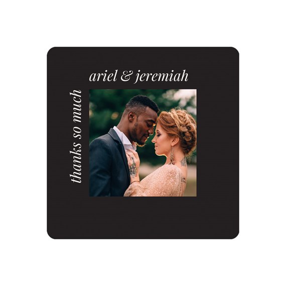 customizable text area with photo placeholder