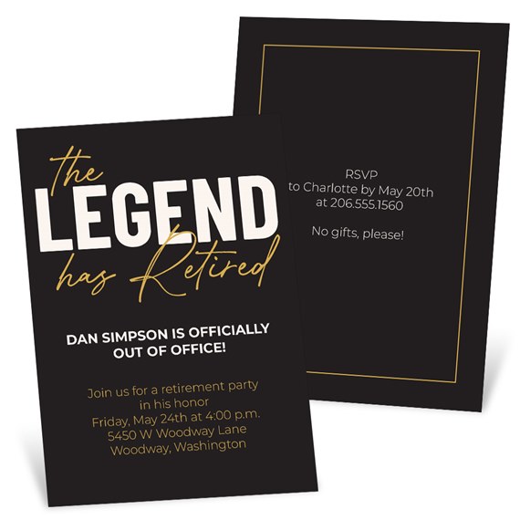 retirement party invitation with photo placeholder