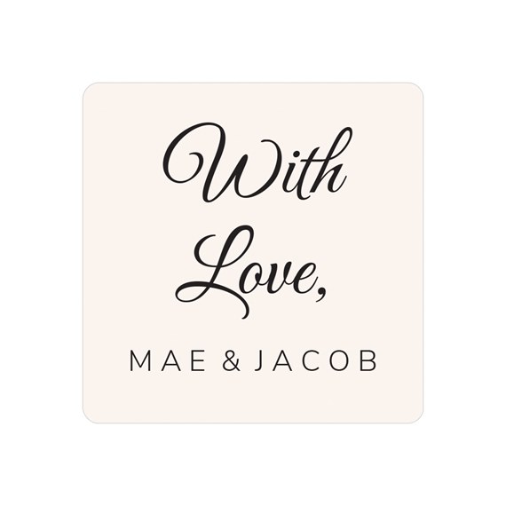 wedding sticker with text placeholder