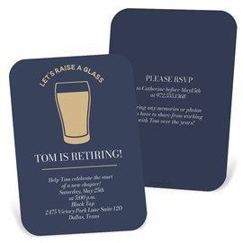 Raise a Glass - Retirement Party Invitations