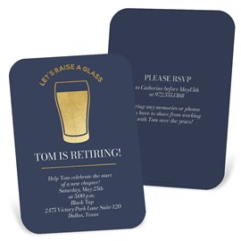 Raise a Glass - Retirement Party Invitations