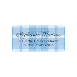 Sweet Plaid - Blue - Address Labels