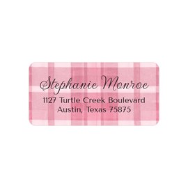 Sweet Plaid - Pink - Address Labels