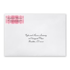 Sweet Plaid - Pink - Address Labels