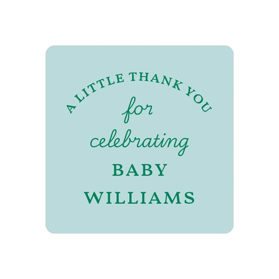 decorative envelope seal with thank you message