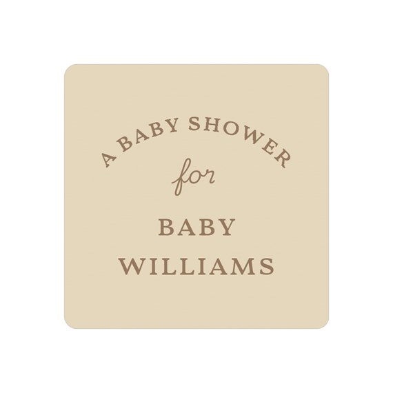 beige envelope seal with text