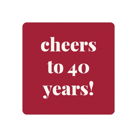 red sticker with text placeholder