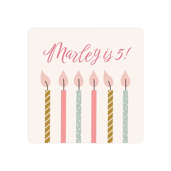 birthday candles design with text area