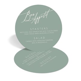 Bon Appetit - Menu Card
