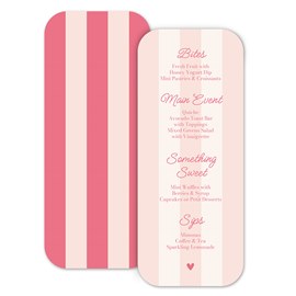 Sweetest Stripes - Menu Card