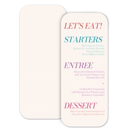 Let's Eat - Menu Card
