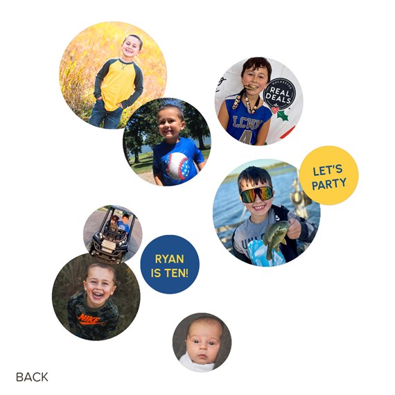 photo placeholders with text elements