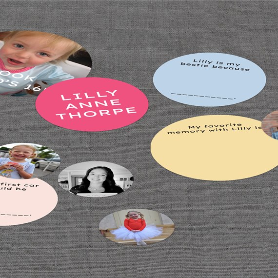 photo placeholders with text prompts on a gray background