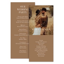 The Two of Us - Wedding Program