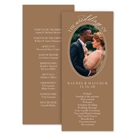 Oval Frame - Wedding Program