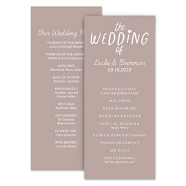 Sweet Couple - Wedding Program