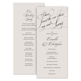 My Love - Wedding Program