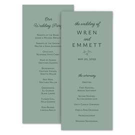 Simple Detail - Wedding Program