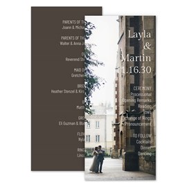 Big Type - Wedding Program