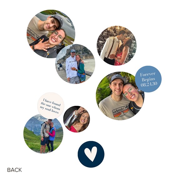collage design with photo placeholders and text areas