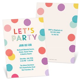 Bright Dots - Birthday Party Invitation
