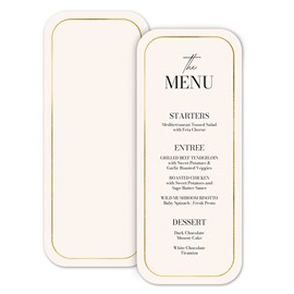 Gilded Border - Menu Card