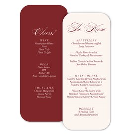 Formal Script - Menu Card