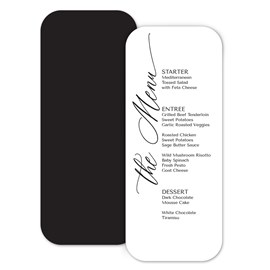 Scrawled Script - Menu Card