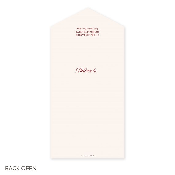 botanical frame seal and send Christmas card, customizable text area