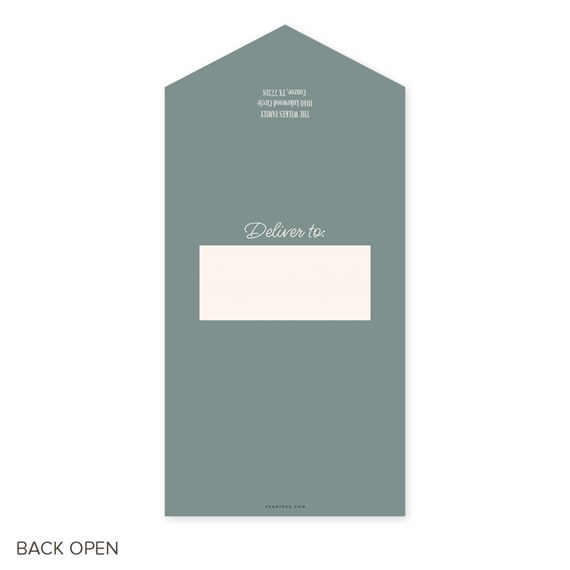 Christmas card back with address area
