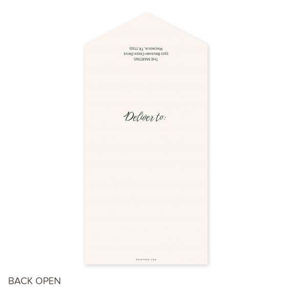 cream background card with deliver to text