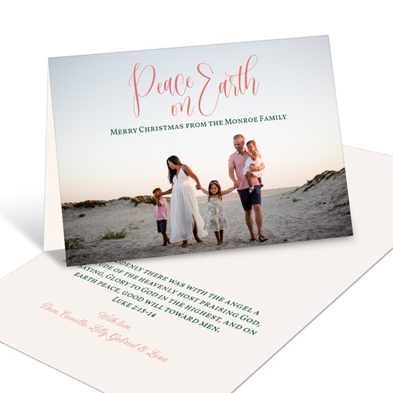 photo placeholder, Christmas card with decorative text