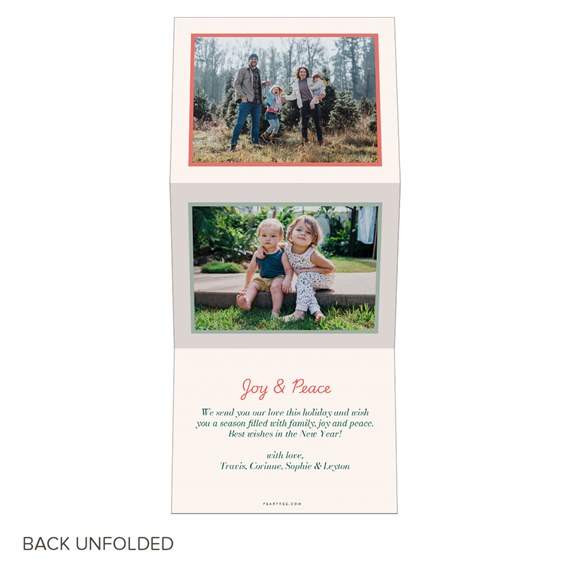 Christmas card with photo placeholders and text area