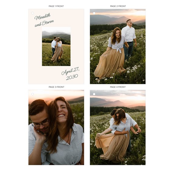 wedding invitation with photo area and elegant text
