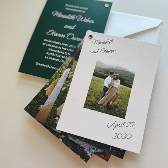 wedding invitation with photo placeholder