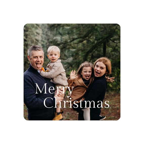 photo placeholder with text 'Merry Christmas'