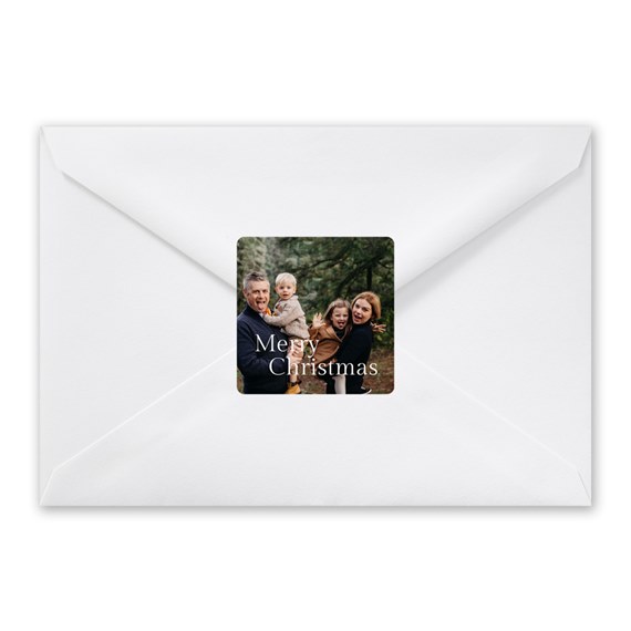 envelope with photo placeholder and text