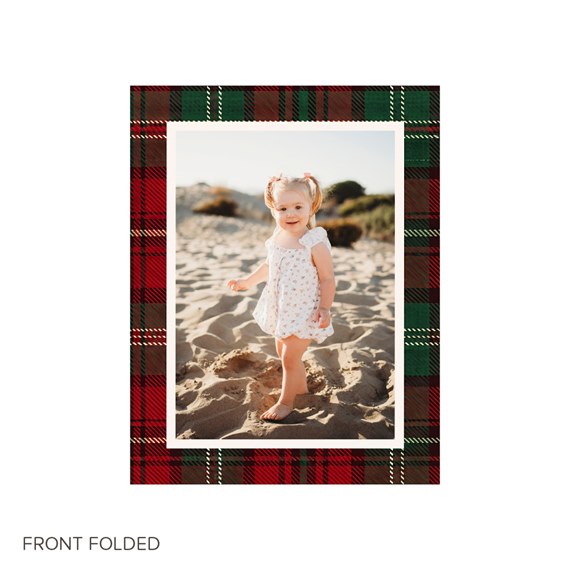 photo placeholder with plaid border